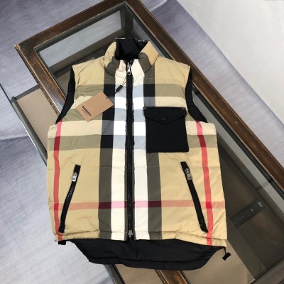 Checked padded gilet